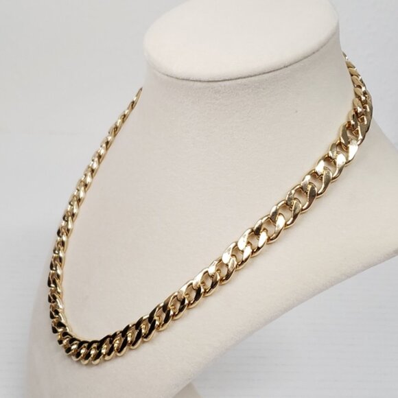 Louis Vuitton Lock & Key Gold with Unbranded Cuban Style Gold Plated Chain - Picture 9 of 9